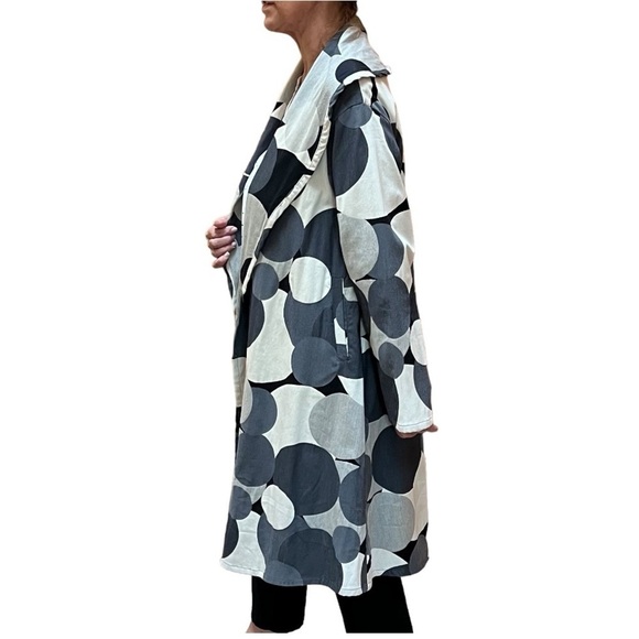 Bryn Walker Big Dot Print Open Front Art To Wear Lightweight Jacket Women Small - Picture 2 of 16